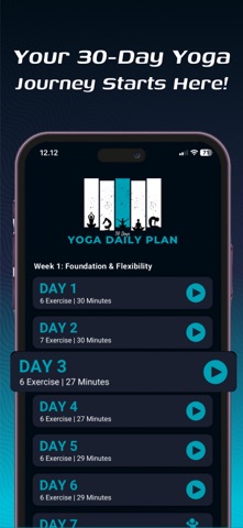 30 Days Daily Yoga Plan iPhone screenshot