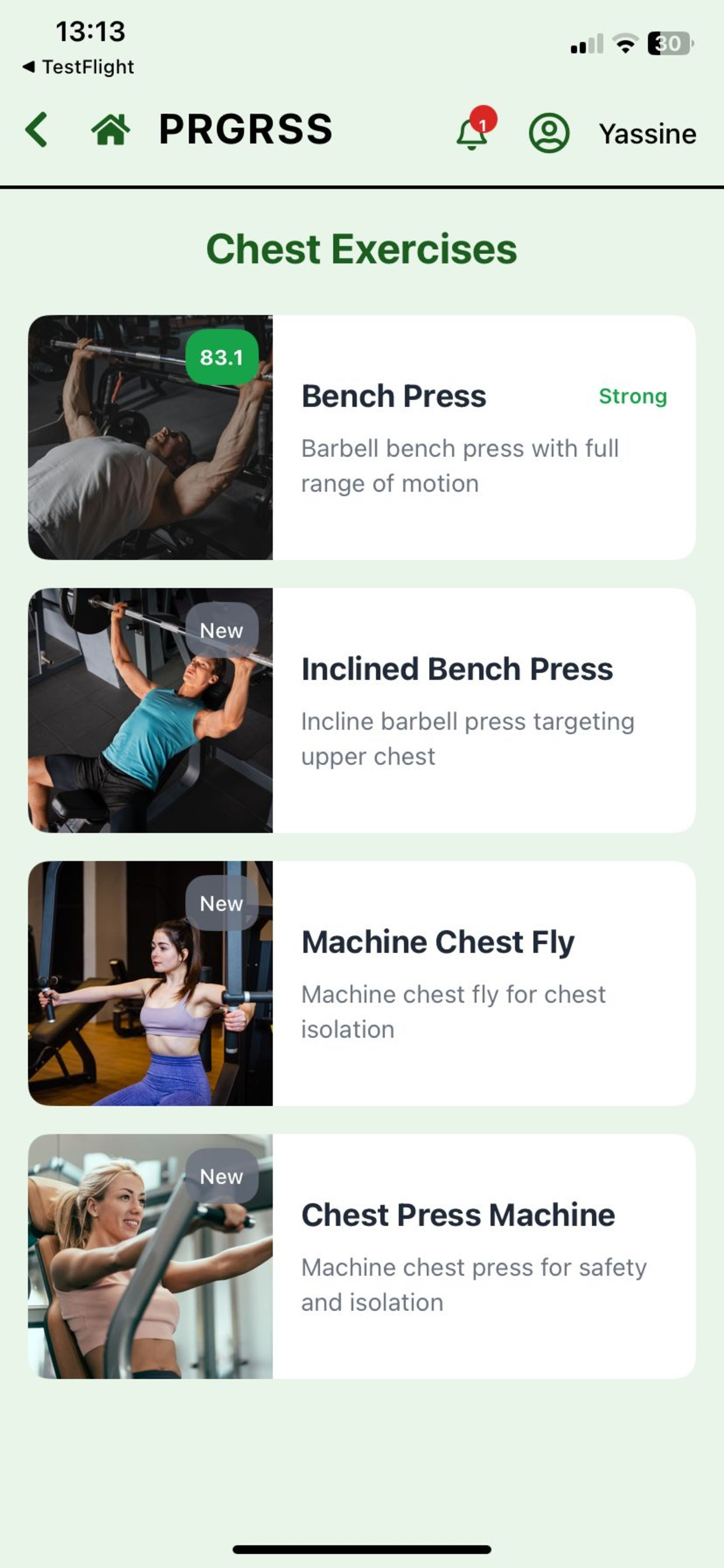 PRGRSS Strength Tracker
