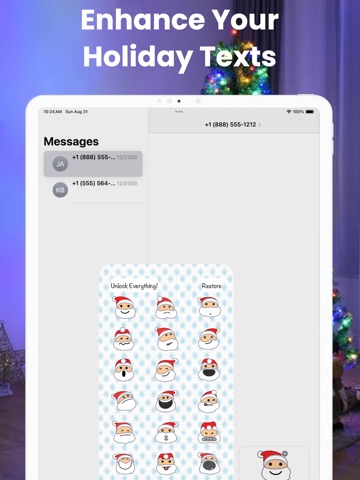 SantaMojis Santa Emojis iPad screenshot