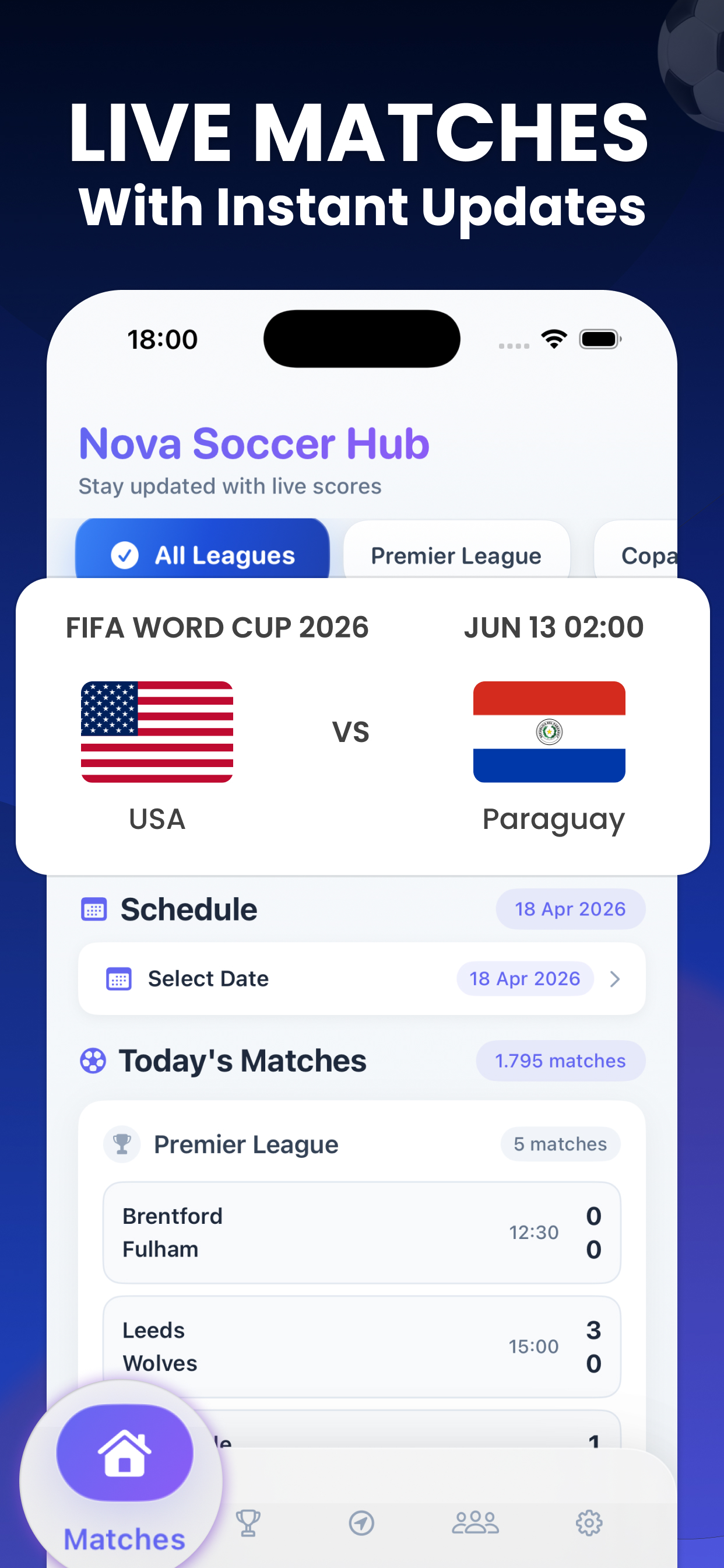 Nova Soccer Hub : Live Score