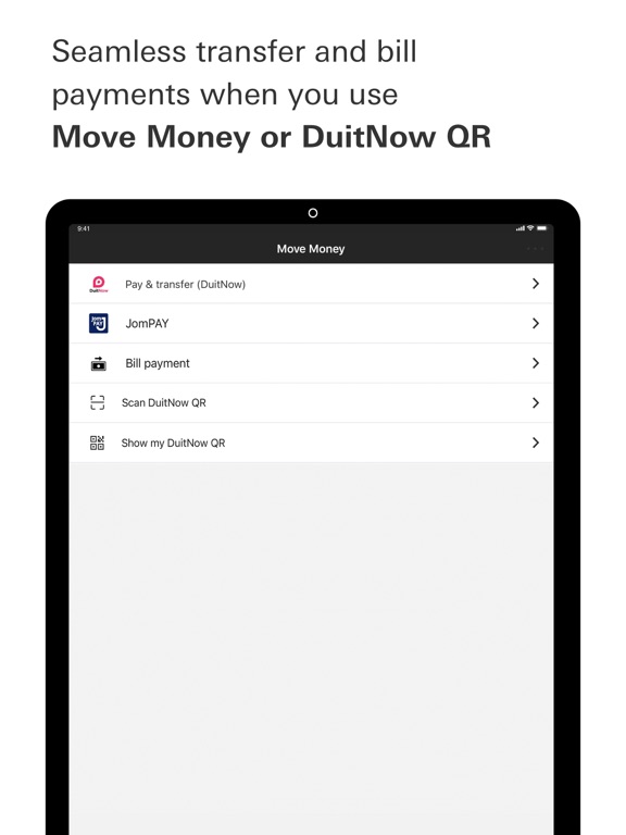 HSBC Malaysia iPad screenshot 5 - Finance app