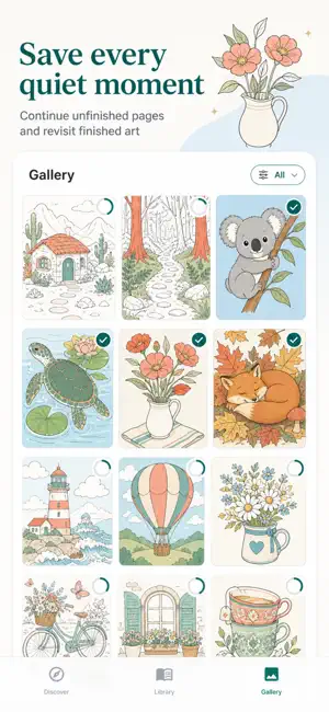 Quiet Bloom Coloring screenshot 3
