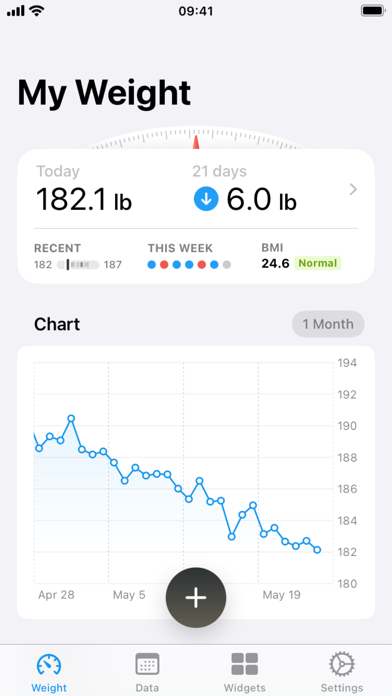 MyWeight² Screenshot