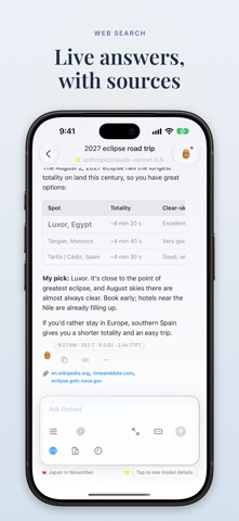 Russet: OpenRouter & Local AI iPhone screenshot