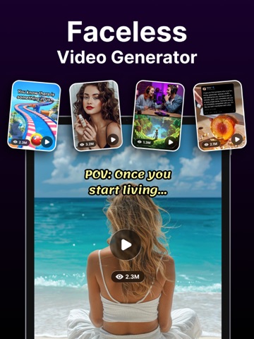 Faceless Video Generator: FQAI iPad screenshot