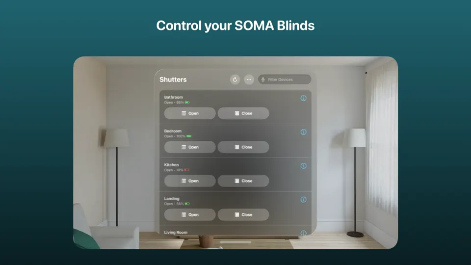 Shutters for SOMA Connect Hub screenshot 1