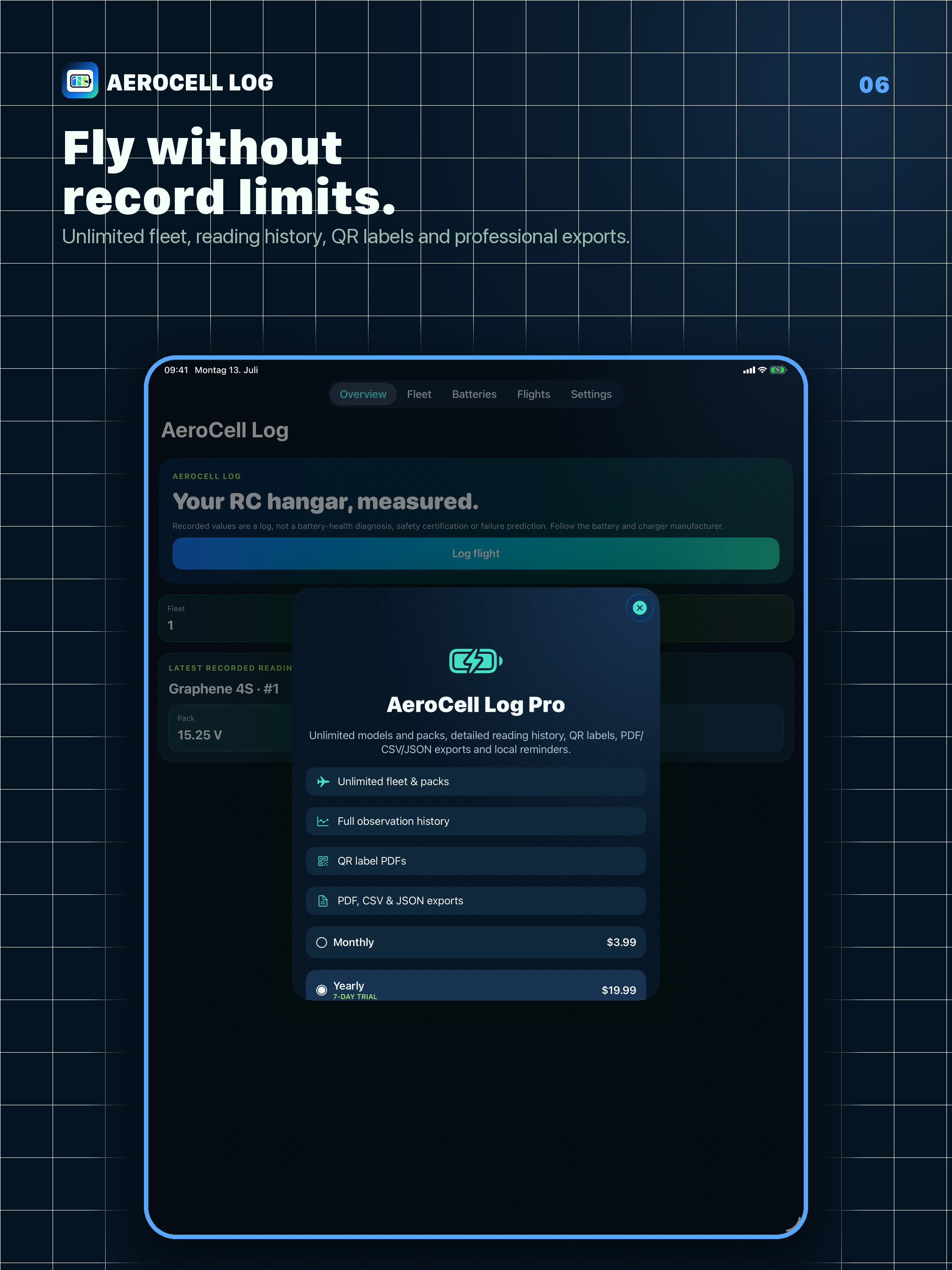 AeroCell Log: RC Battery Log screenshot 12