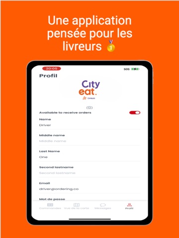 City-Eat Livreur iPad screenshot
