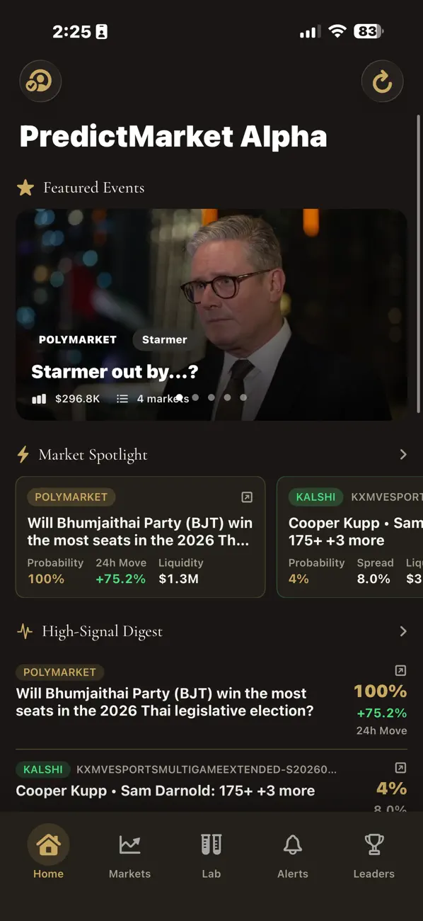 #1. PredictAlpha (iOS) Tekijänä: Via Labs