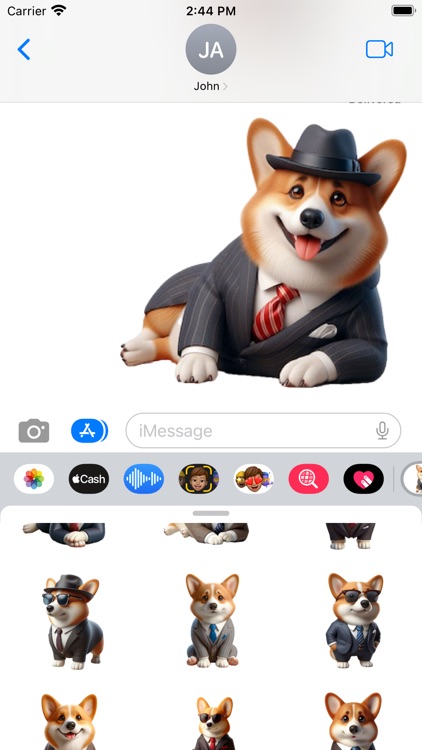 Well-Dressed Corgi Stickers screenshot-5