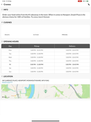 Cremes iPad screenshot