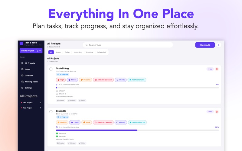Task & Todo List for Meeting screenshot