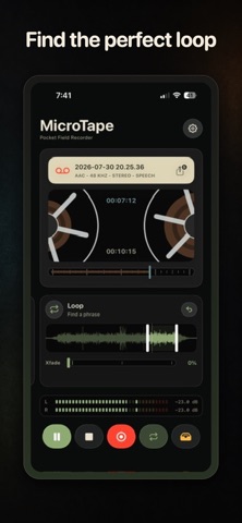 MicroTape iPhone screenshot