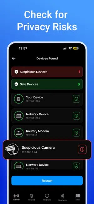Hidden Camera Detector - Sweep screenshot 2