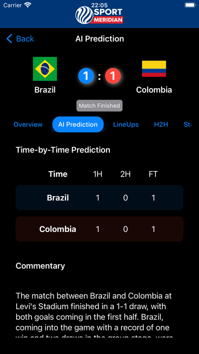 SportMeridian Scores & Stats Screenshot
