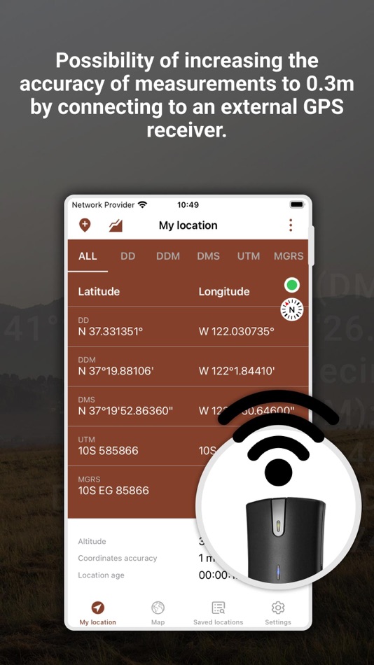 #8. My GPS Coordinates Lite (iOS) By: MYSTIC MOBILE APPS LLC