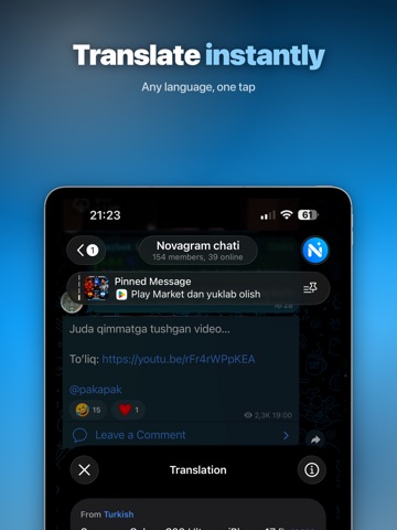 Novagram Messenger Telegram ipad screenshot 4
