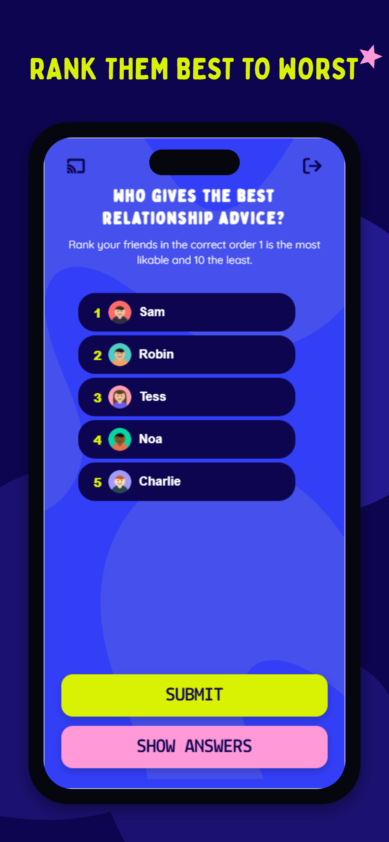 Ranking the Friends