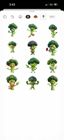 Sassy Broccoli Stickers screenshot