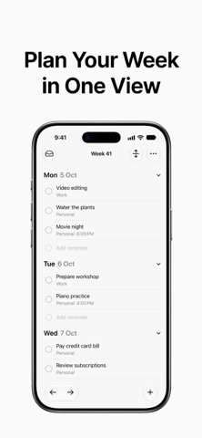 Weeklist: Weekly Planner Screenshot 1 of 4