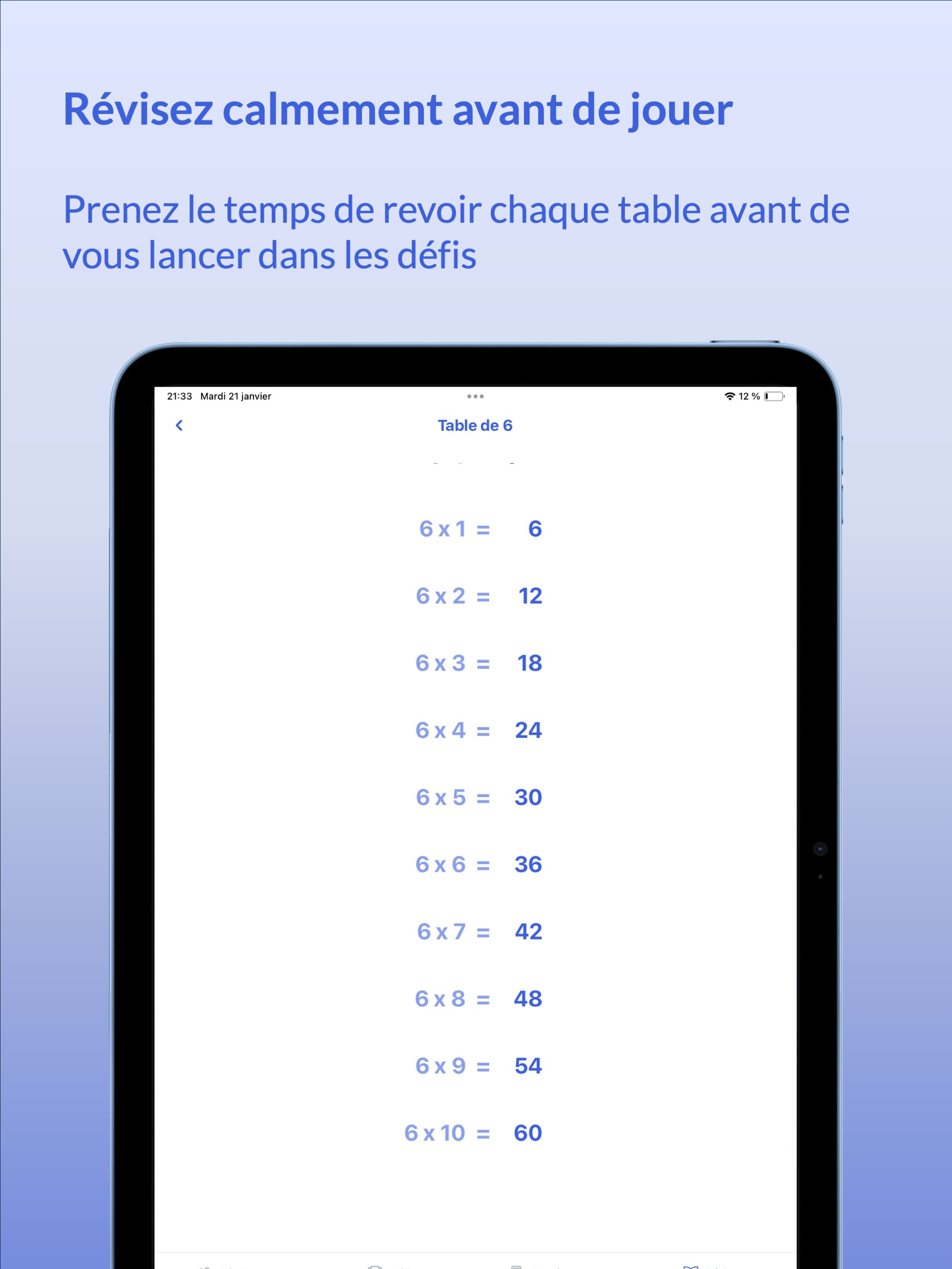 MyTables : calcul mental