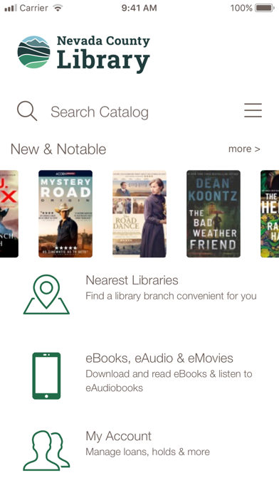 Nevada County Library Screenshot