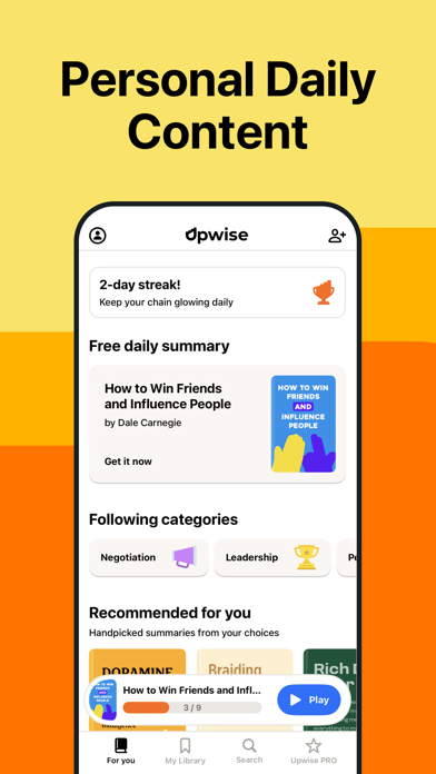Upwise: Daily Book Summaries Screenshot