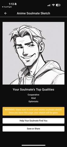 Anime Soulmate Sketch iPhone screenshot
