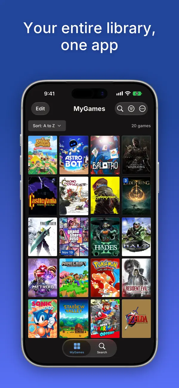 Screenshot #1 pour MyGames Database
