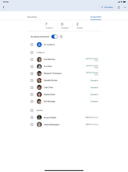 Google Classroom screenshot 12