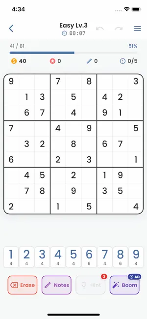 SudokuNumLogic screenshot 1