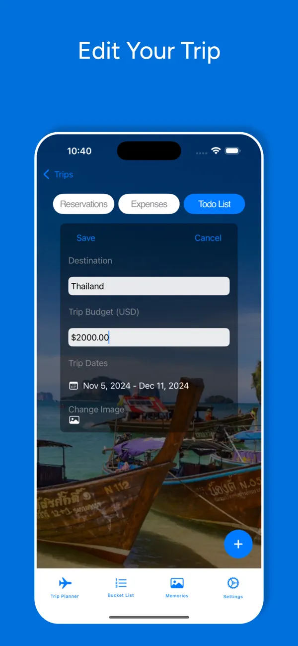 Screenshot #2 pour Easy Trip Planner