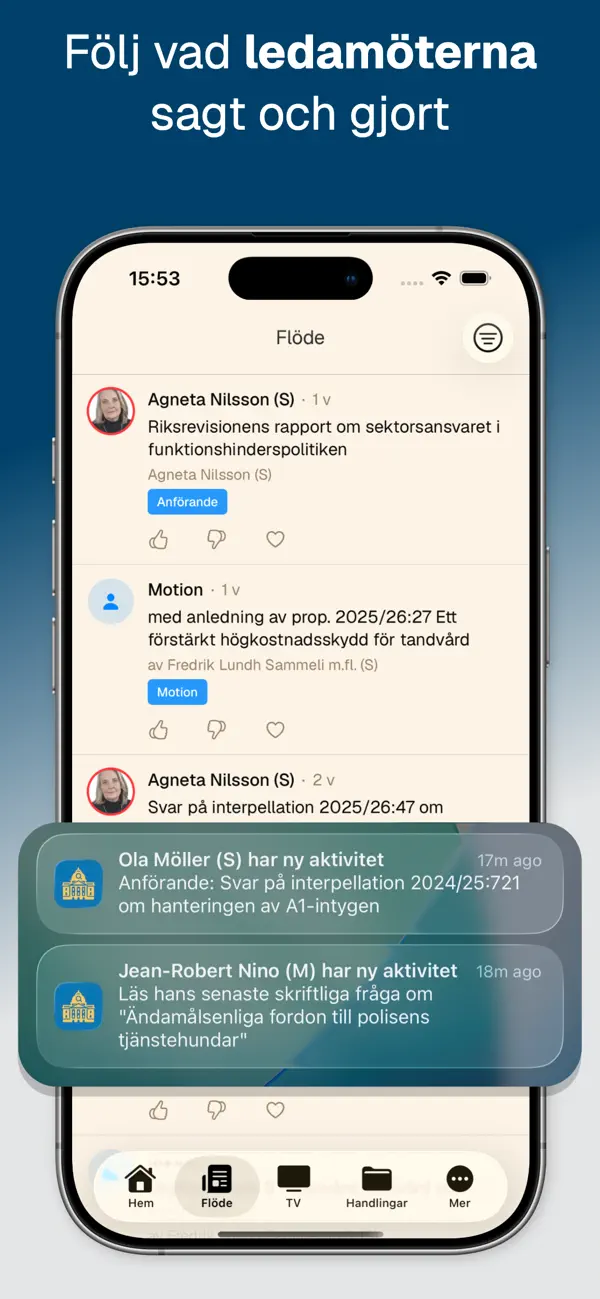 #4. Riksdagsinsyn (iOS) Ved: Jean-Robert Nino