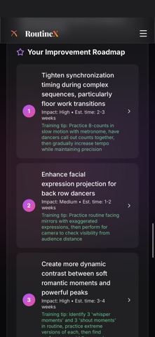 RoutineX: Dance & Cheer AI screenshot