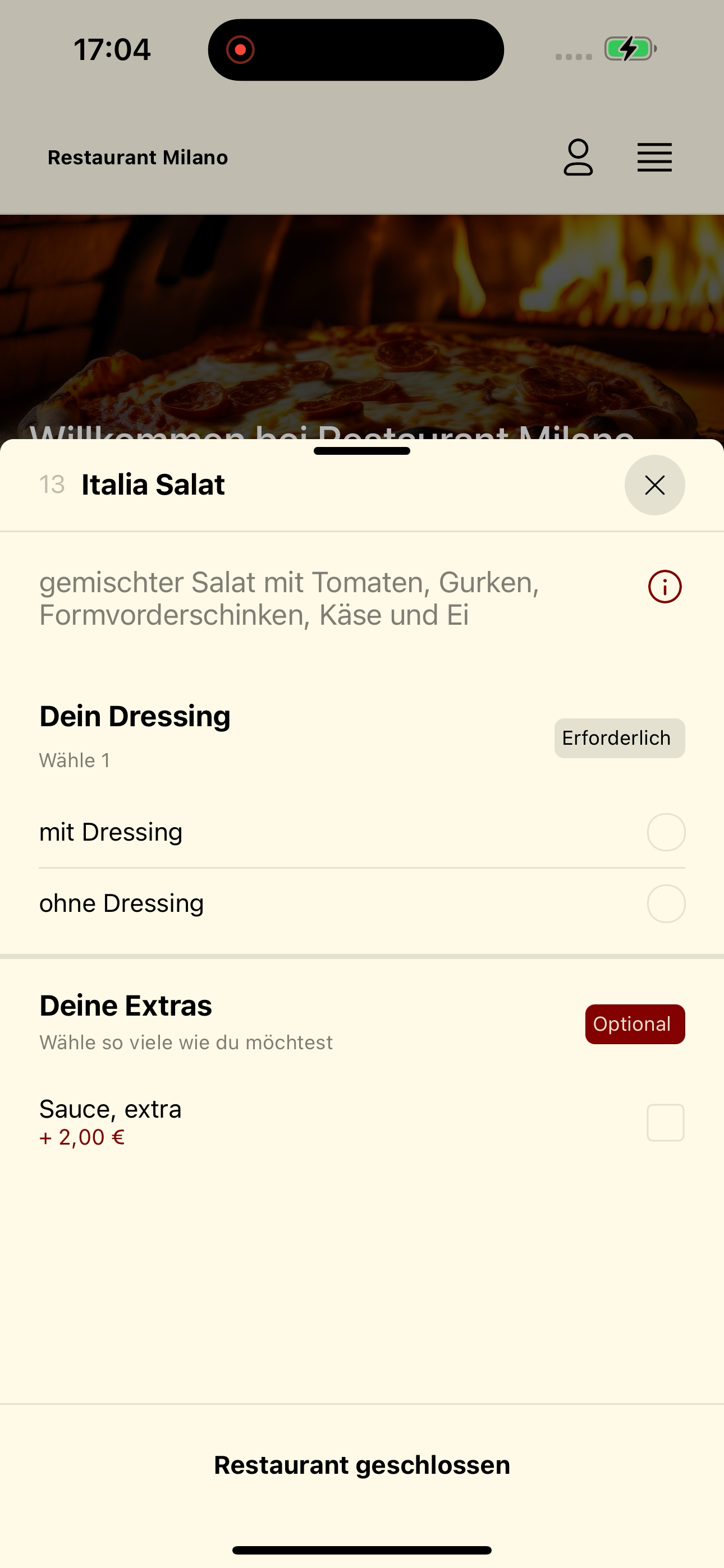 Restaurant Milano DE screenshot 7