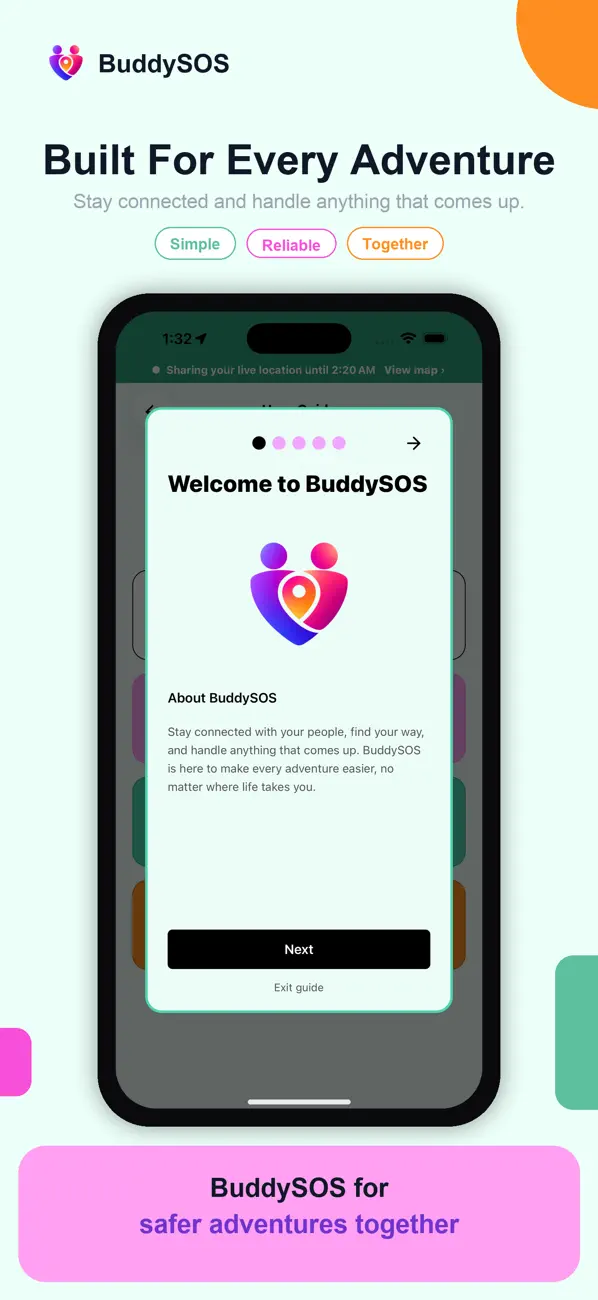 Screenshot #2 pour BuddySOS: Group Safety & GPS