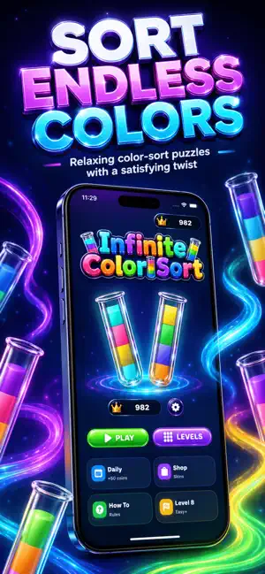 Infinite Color Sort screenshot 1