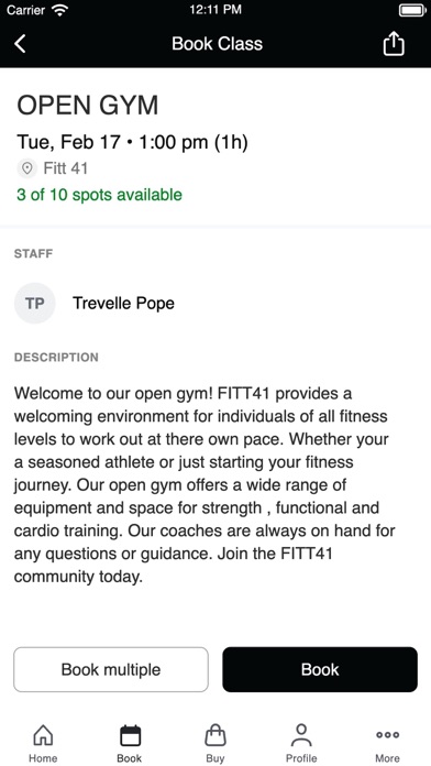 FITT 41 -  booking Screenshot 3 of 3