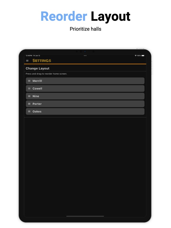 UCSC Menu iPad screenshot 5 - Food & Drink app