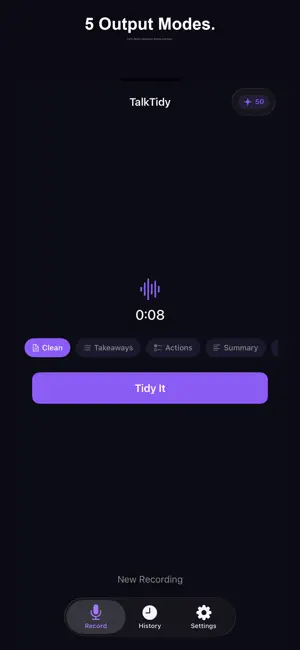 TalkTidy - Voice to Notes screenshot 2