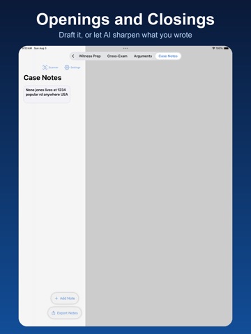 TrialMate: Attorney Case Prep iPad screenshot