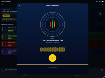 One Love Radio Live iPad screenshot