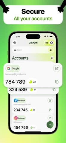CatAuth: 2FA Authenticator iPhone screenshot