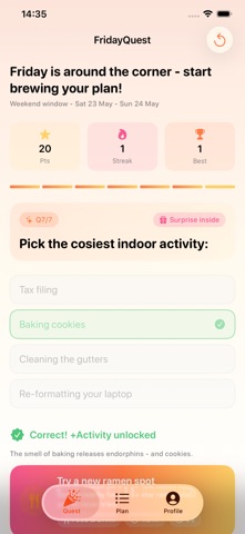 FridayQuest Go Screenshot 2 of 3