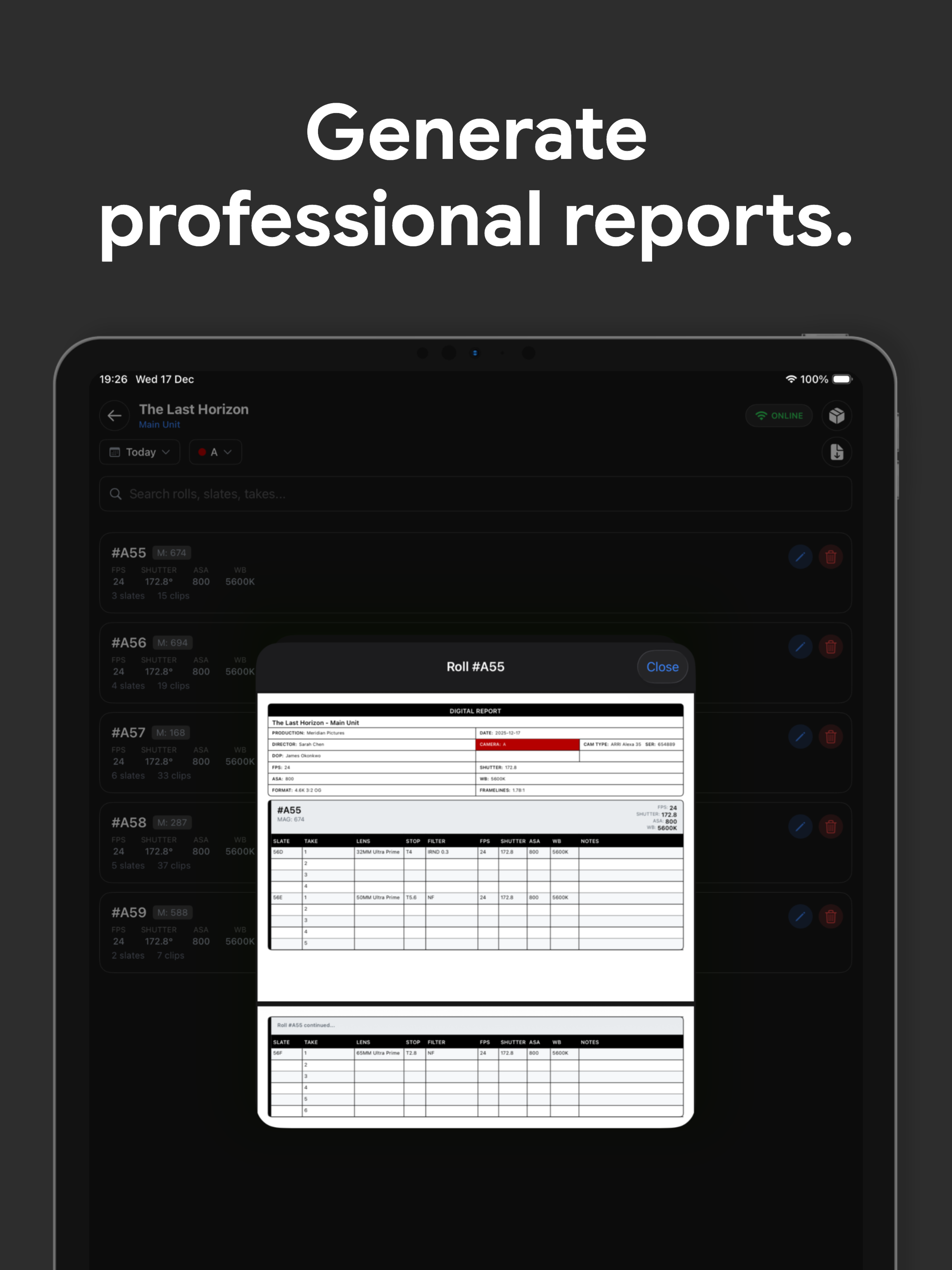 Reports.Camera