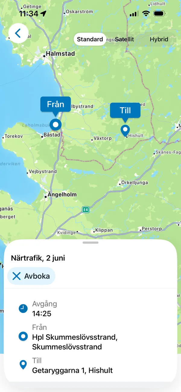 Screenshot #3 pour Hallandstrafiken Serviceresan