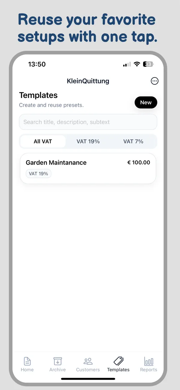 Invoice maker: Kleinquittung Screenshot 4