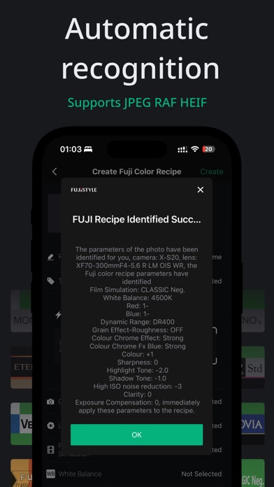 FujiStyle - Film Recipes Frame Screenshot
