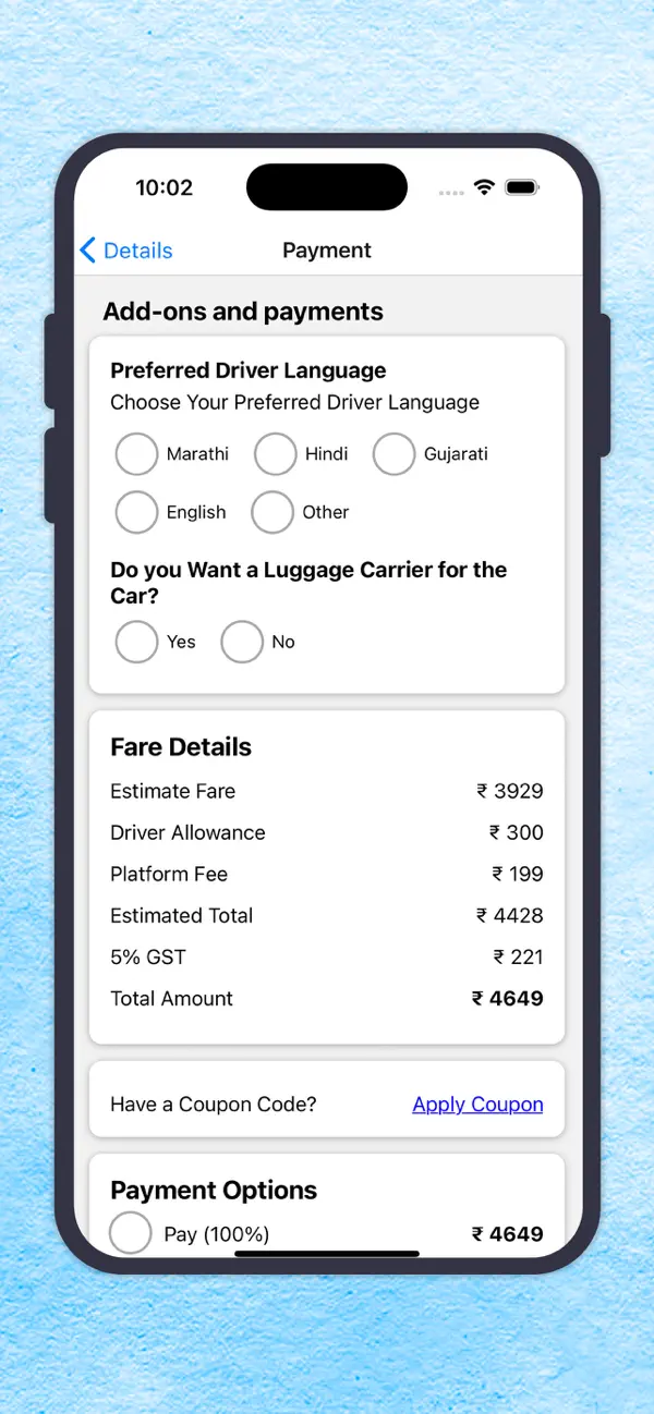 Screenshot #3 pour Bhurr - Rent Cabs & Drivers