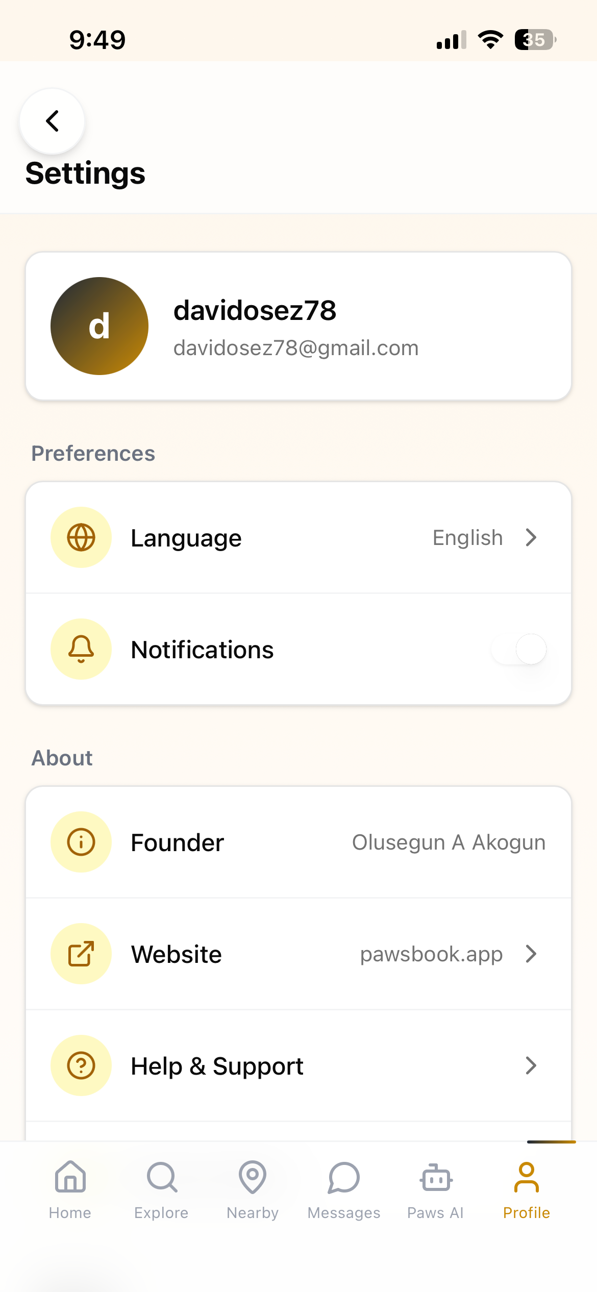 PawsbookApp screenshot 7